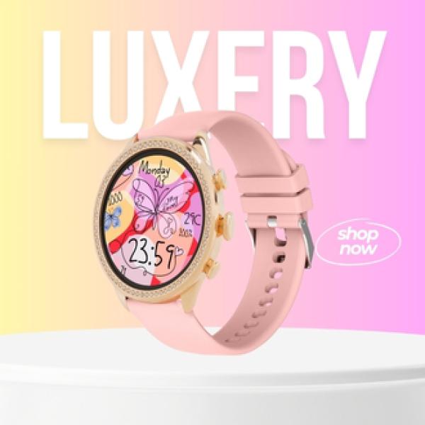  Blush Smartwatch Bluetooth Calling Smartwatch With HD Display (Rose Gold Strap) 1.6 Inch Full Sunlight Proof Display